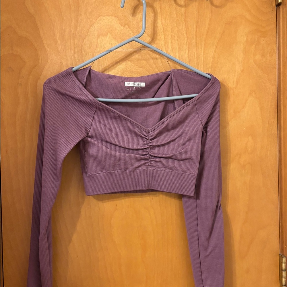 Forever 21 Mauve Long Sleeve Blouse